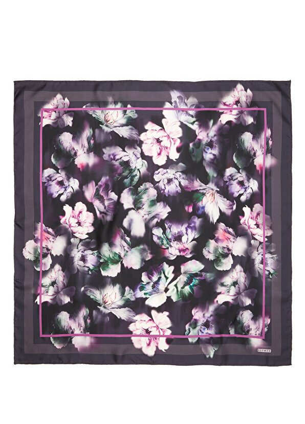 

Secret garden фиолетовый шарф из шелкового твила 90x90 см Beymen