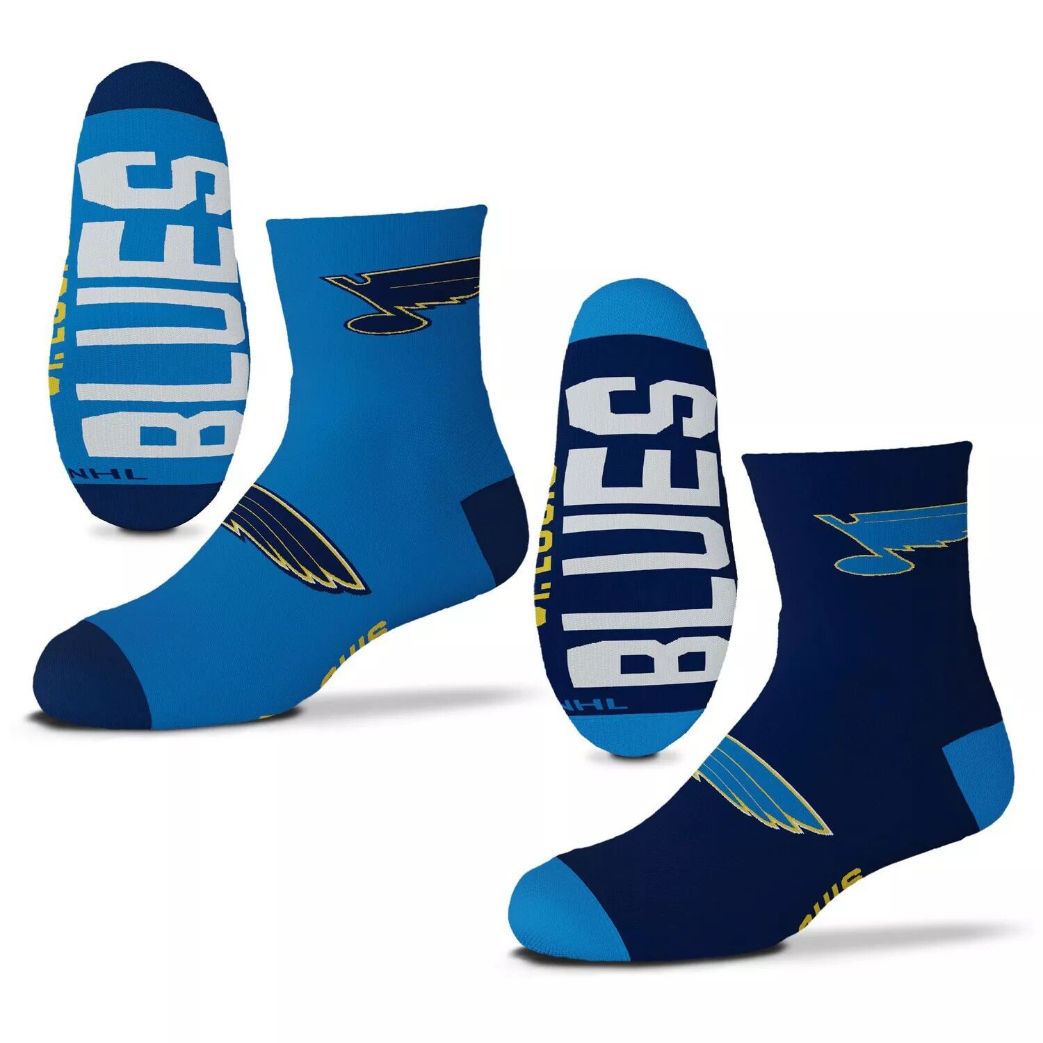 

Комплект из двух командных носков длиной в четверть от Youth For Bare Feet St. Louis Blues Unbranded