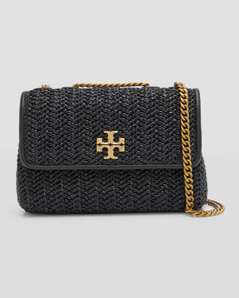 

Маленькая трансформируемая сумка на плечо Kira из рафии с узором Chevron Tory Burch