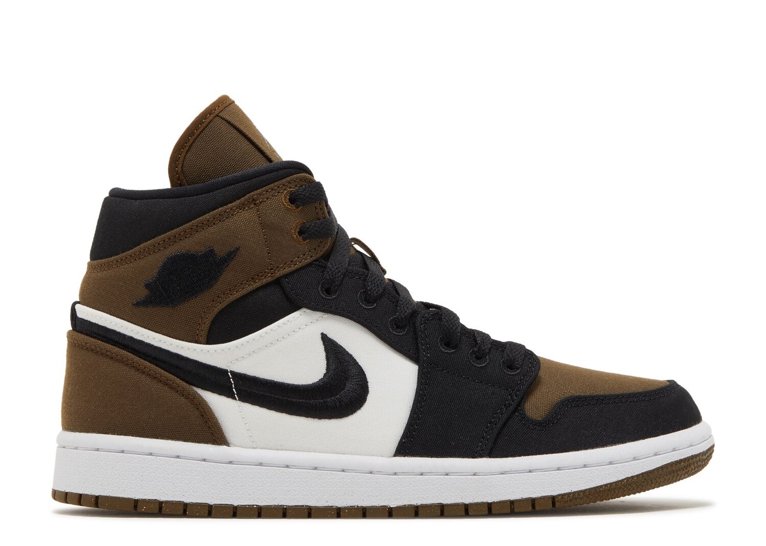 

Кроссовки Air Jordan Wmns Air Jordan 1 Mid Se 'Olive Toe', зеленый