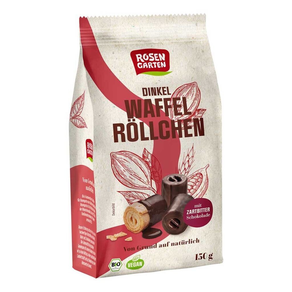 

Rosengarten Вафельные трубочки из полбы темные 150г Rosengarten Naturkost