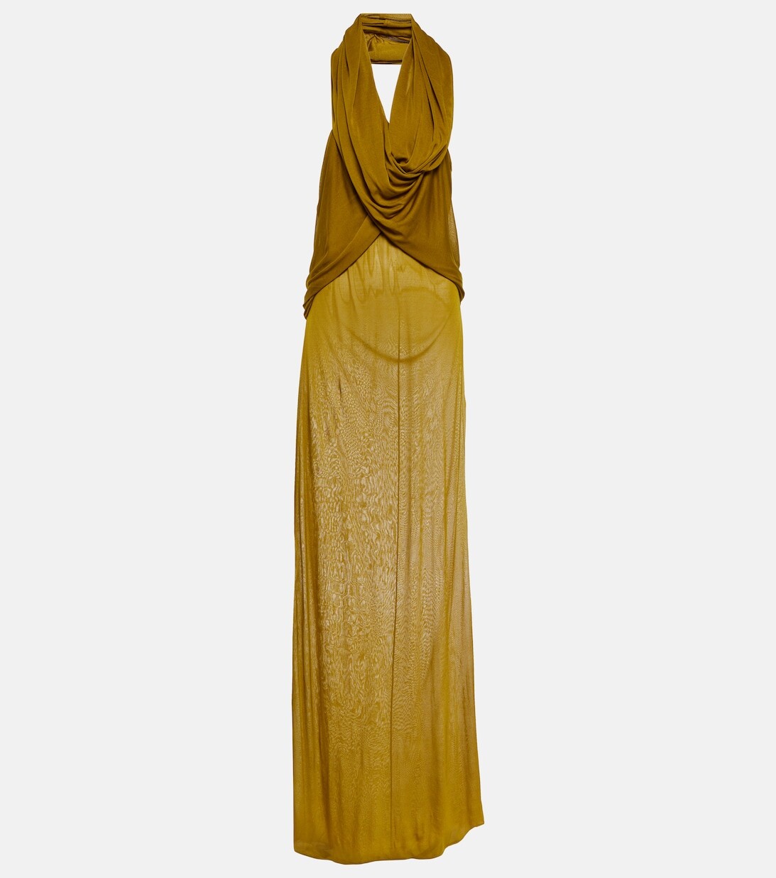 

Платье из джерси с капюшоном SAINT LAURENT, зеленый