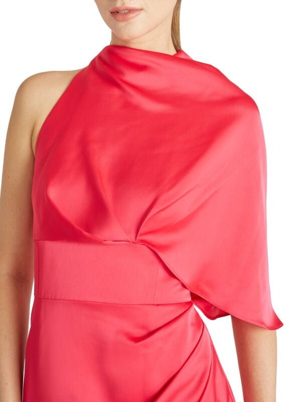 

Коктейльное платье THEIA с запахом bria cape, hibiscus