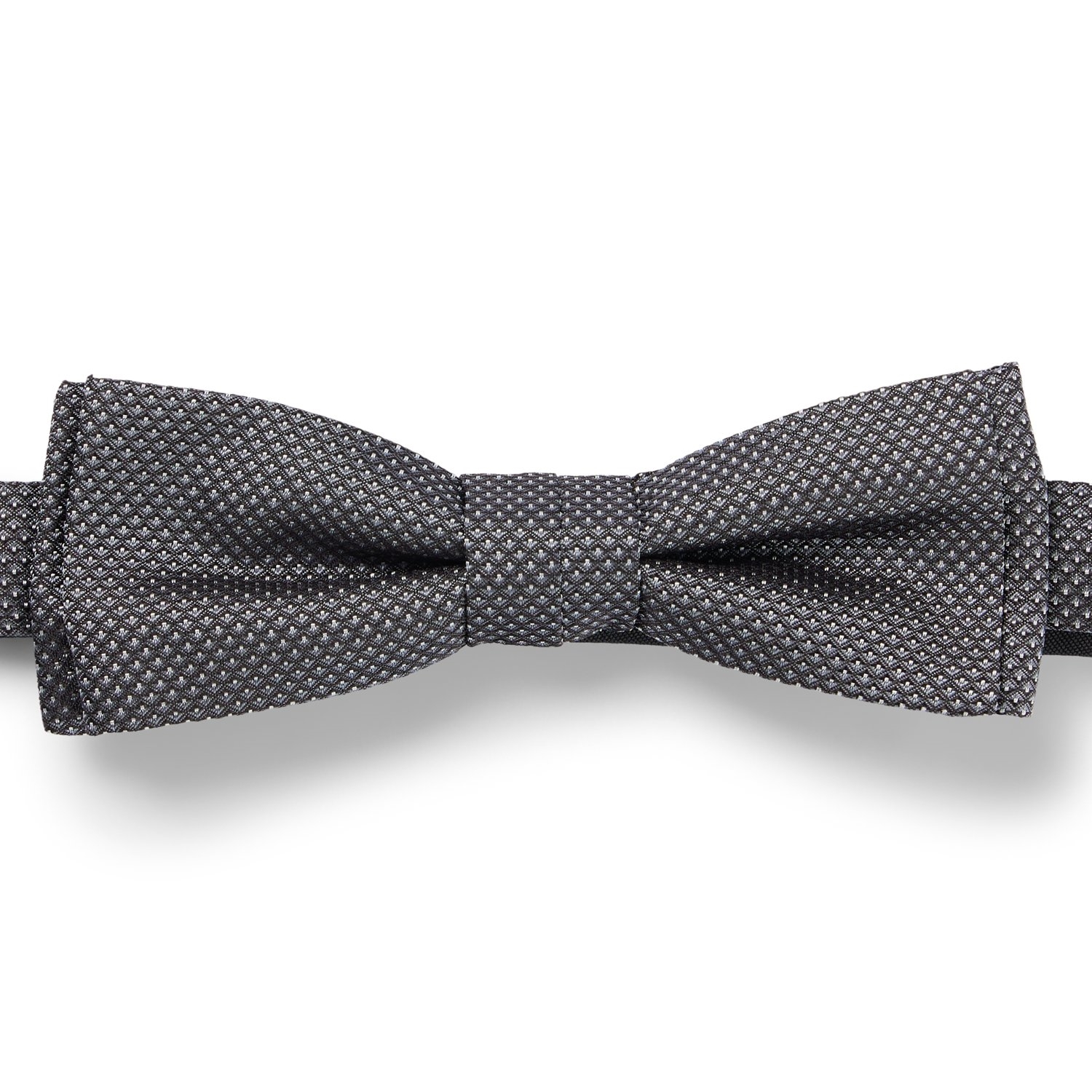 галстук бабочка бордовый с узором елочка Галстук-бабочка Hugo Boss Italian-made In Micro-pattern Silk Jacquard, темно-серый