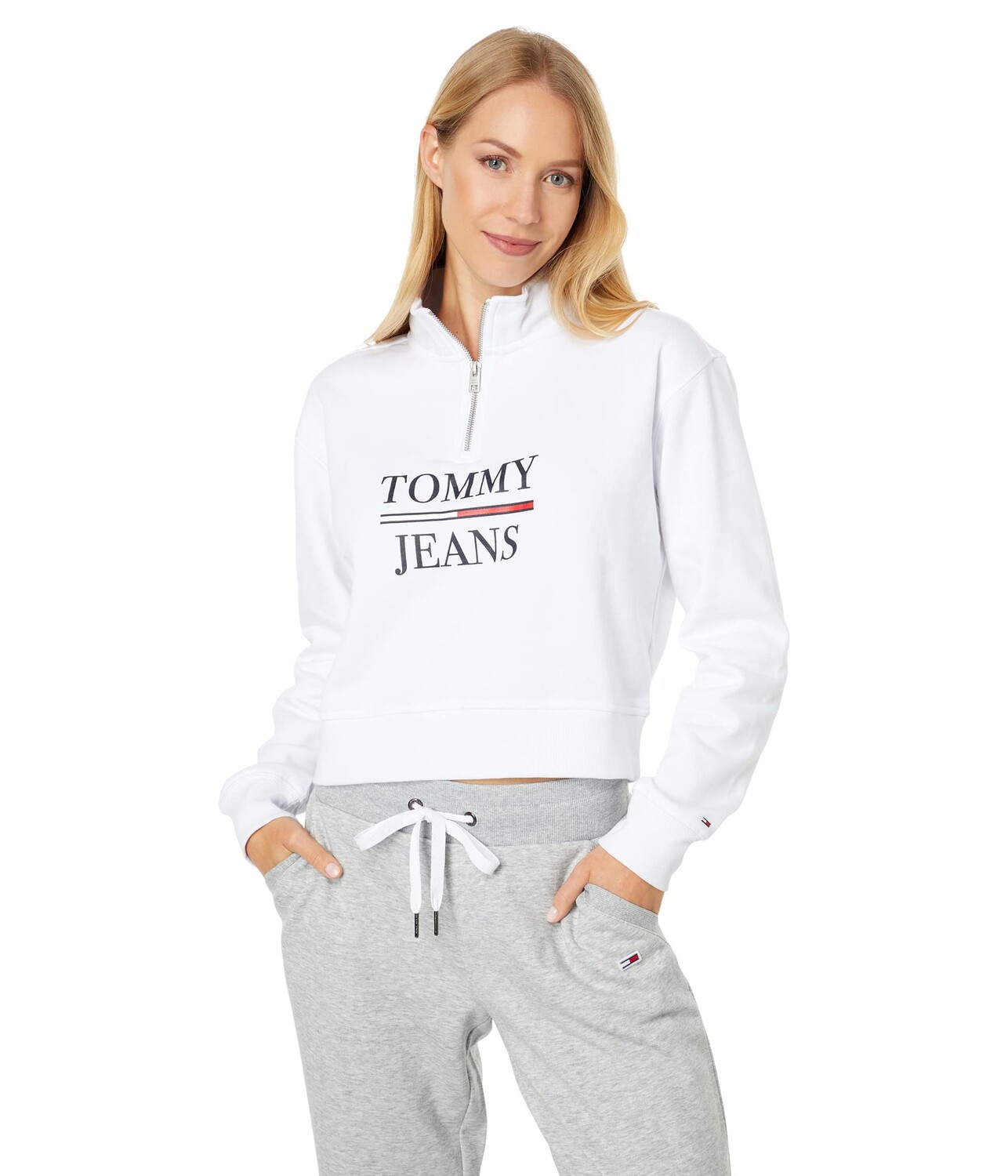

Пуловер Tommy Jeans, 1/2 Zip Crop Pullover