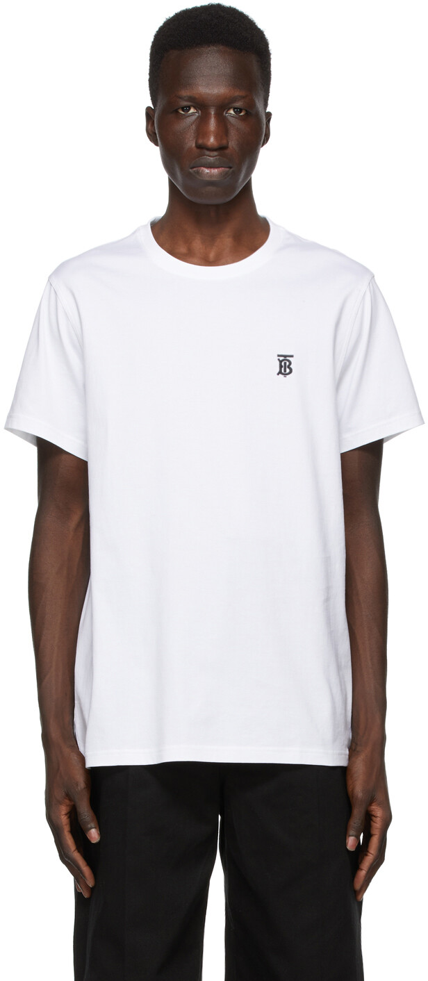 

Белая футболка с монограммой TB New Parker Burberry