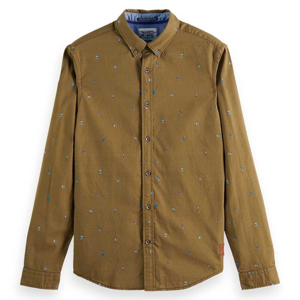 

Рубашка с длинным рукавом Scotch & Soda Slim Fit Oxford, коричневый