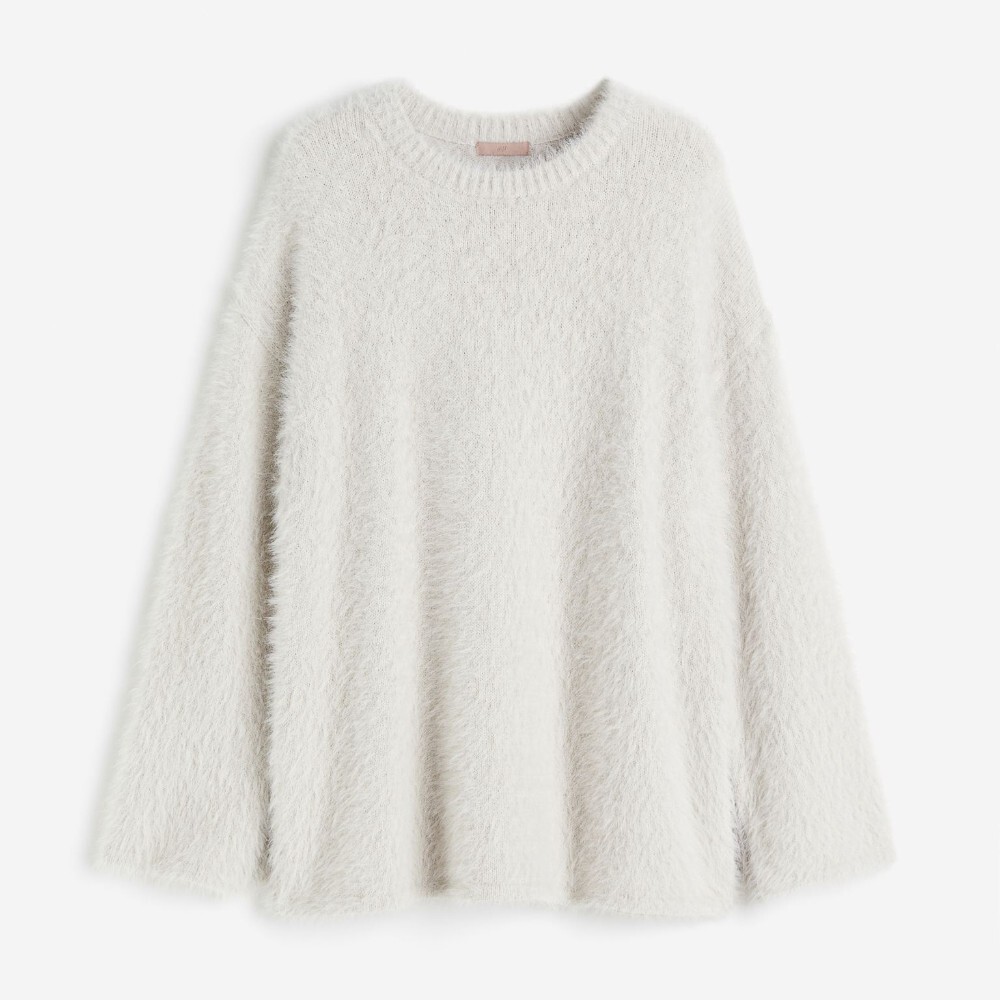 

Свитер H&M Fluffy, светло-серый