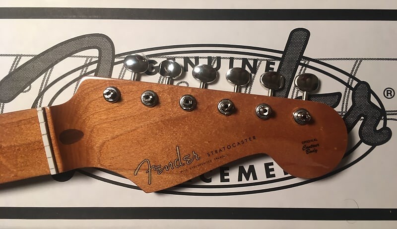 

НАСТОЯЩИЙ FENDER ROASTED MAPLE VINTERA 50S Mod "V" STRATOCASTER GUITAR NECK W TUNERS STRAT 9.5