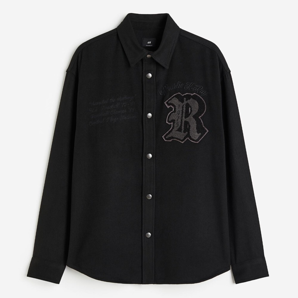 

Рубашка H&M Oversized Fit, черный