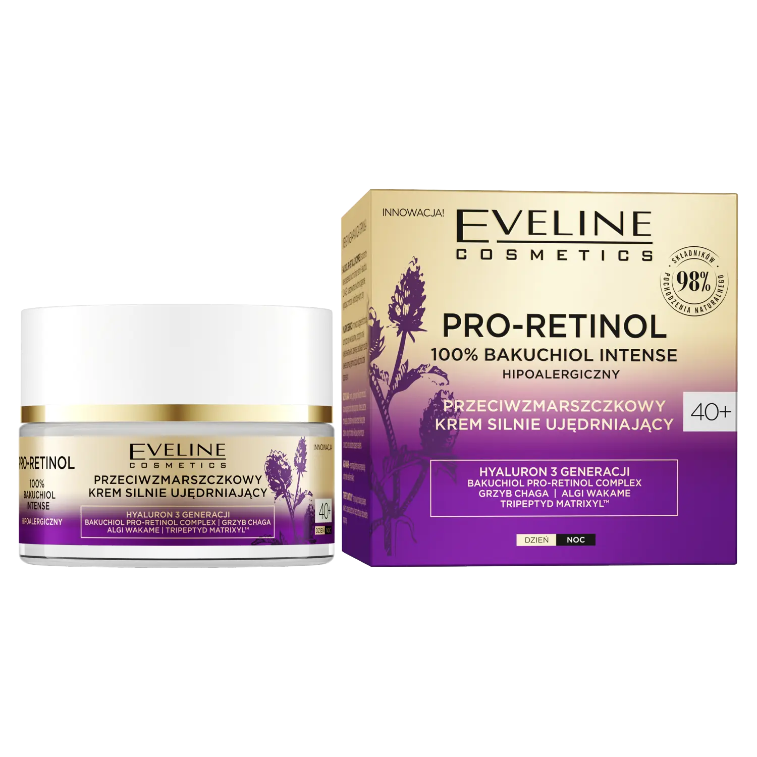 

Eveline Cosmetics Pro-Retinol дневной и ночной крем для лица 40+, 50 мл