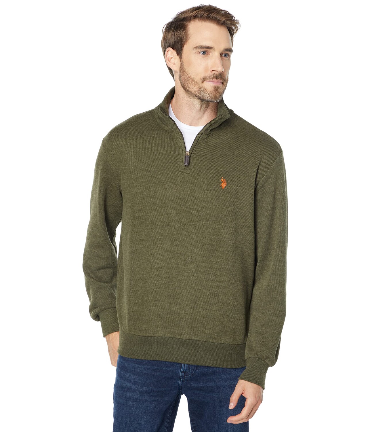 

Пуловер U.S. POLO ASSN., Long Sleeve 1/4 Zip Flatback