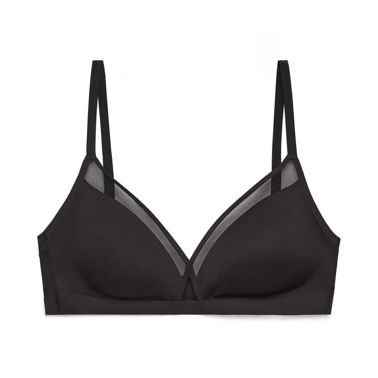 

Бюстгальтер Oysho Invisible Mesh Cut-Out Triangle, черный