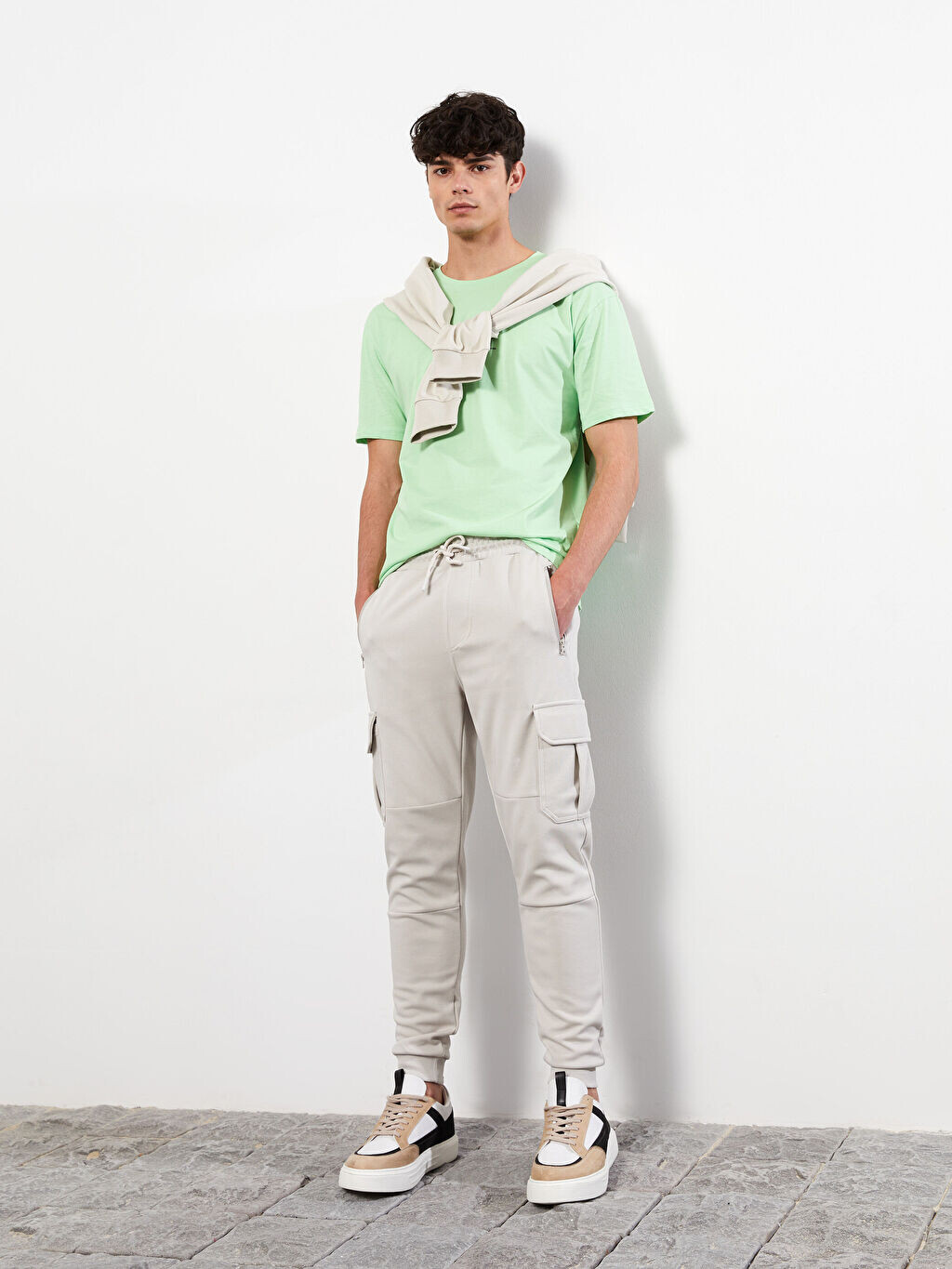 

Мужские спортивные джоггеры LCW Casual Slim Fit, светло-бежевый