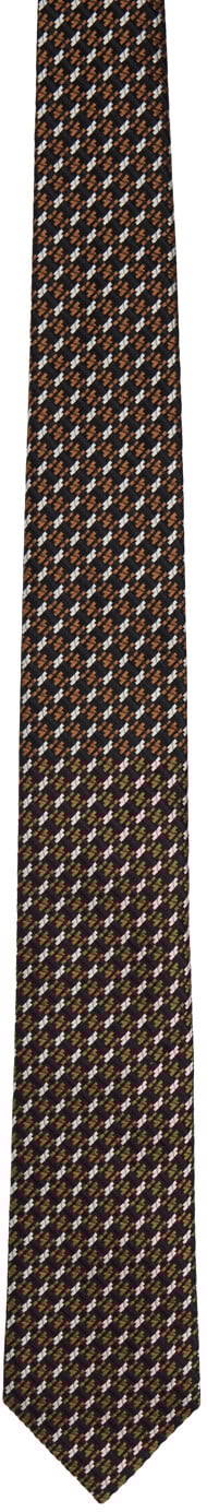 

Коричнево-темно-синий жаккардовый галстук ZEGNA