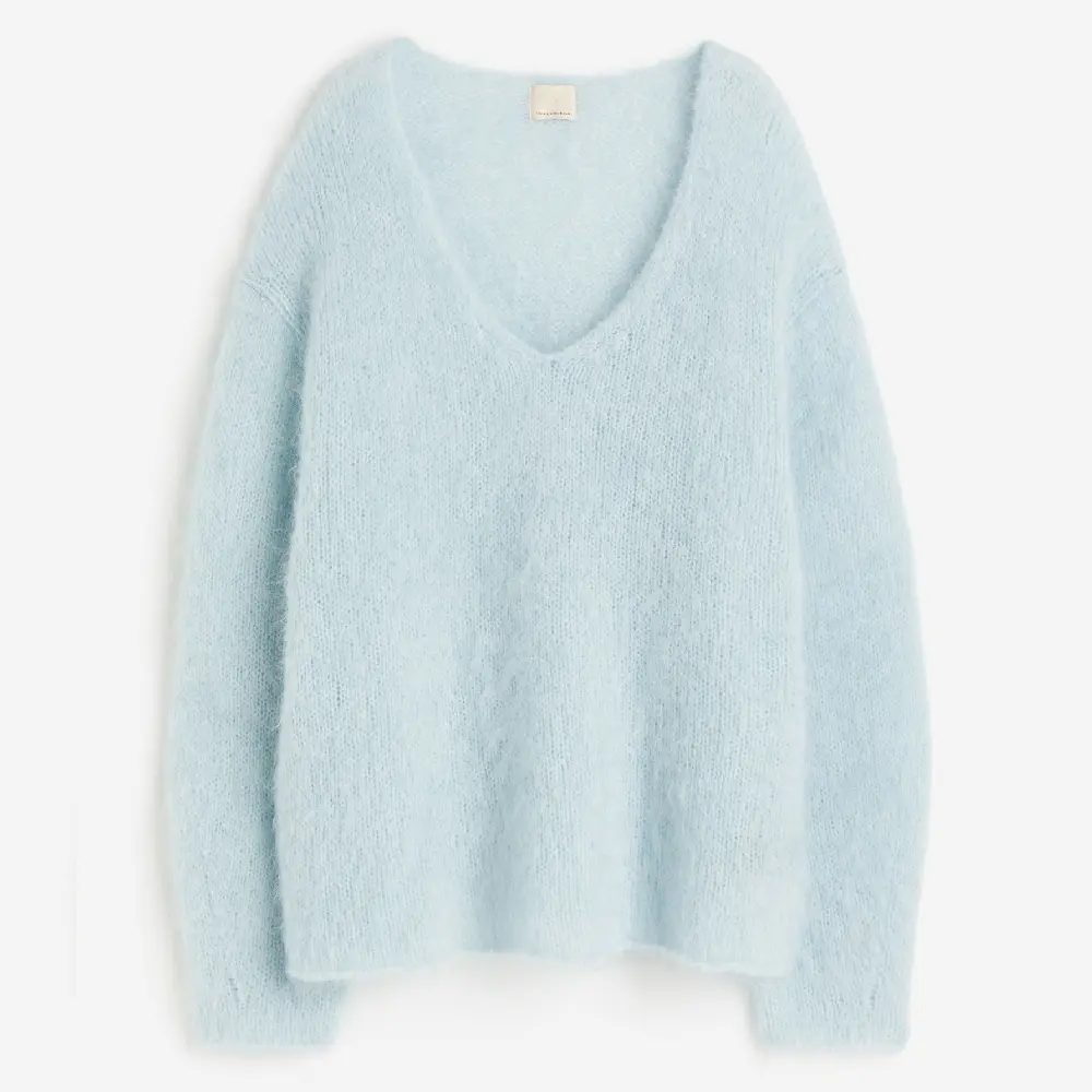 

Свитер H&M Oversized Mohair-blend, голубой