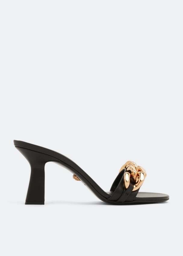 

Сандалии VERSACE Medusa chain sandals, черный