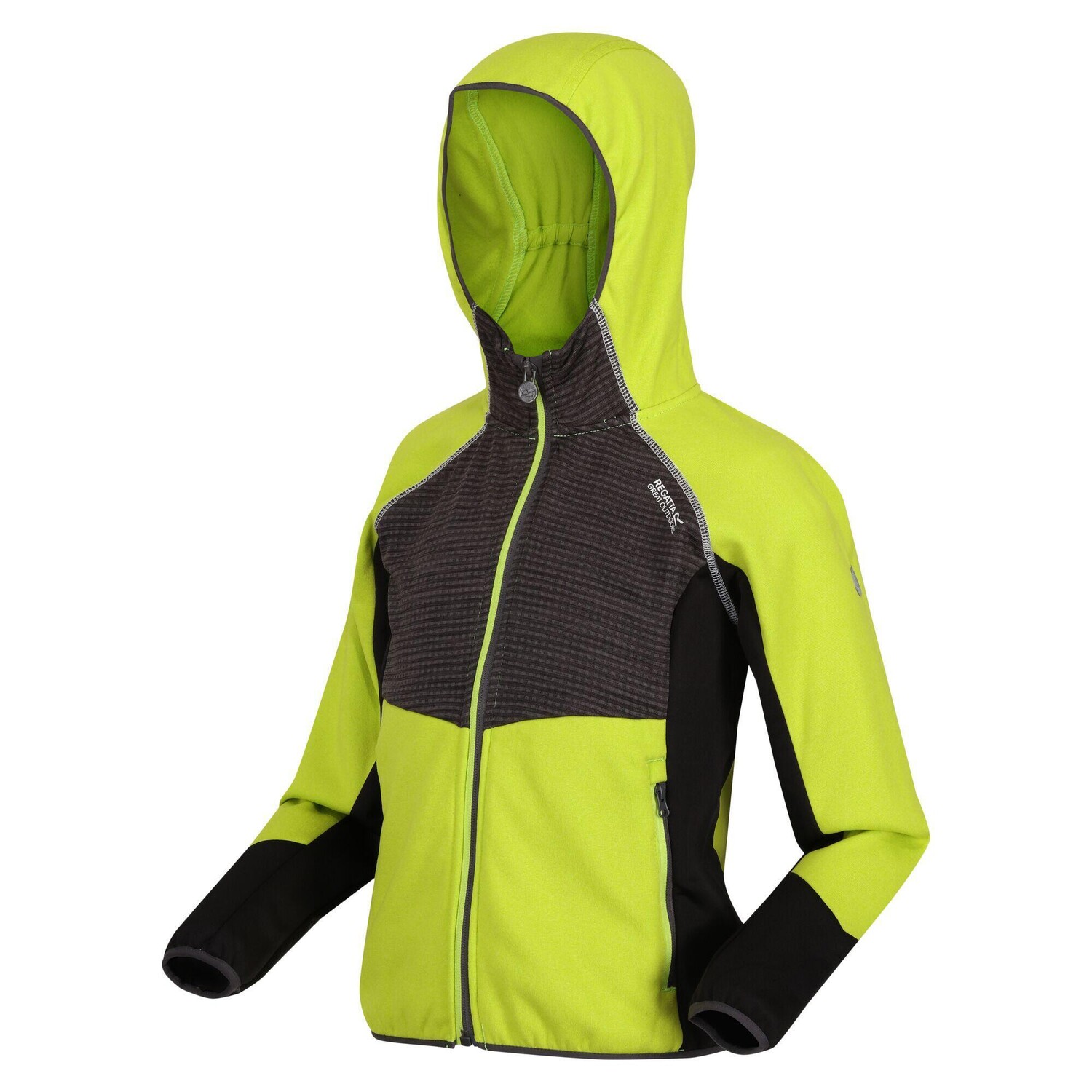 

Куртка для активного отдыха Prenton Hiking/Outdoor/Trekking Children Breathable REGATTA, зеленый / светло-зеленый / серый