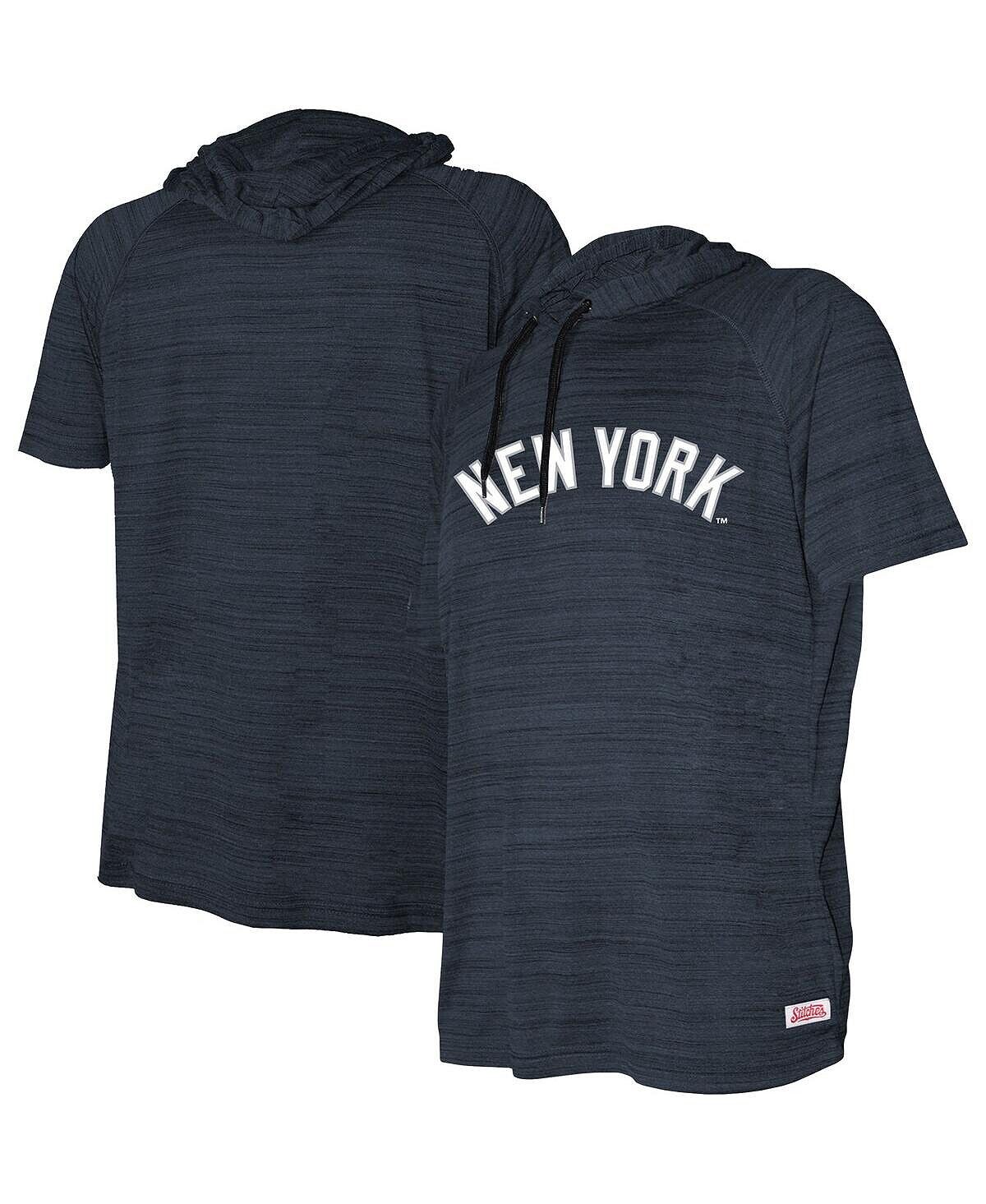 

Пуловер с короткими рукавами и короткими рукавами Big Boys and Girls Heather New York Yankees Stitches