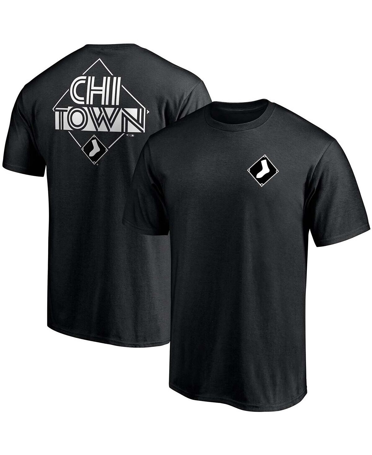 

Мужская черная футболка chicago white sox chi town hometown Fanatics, черный