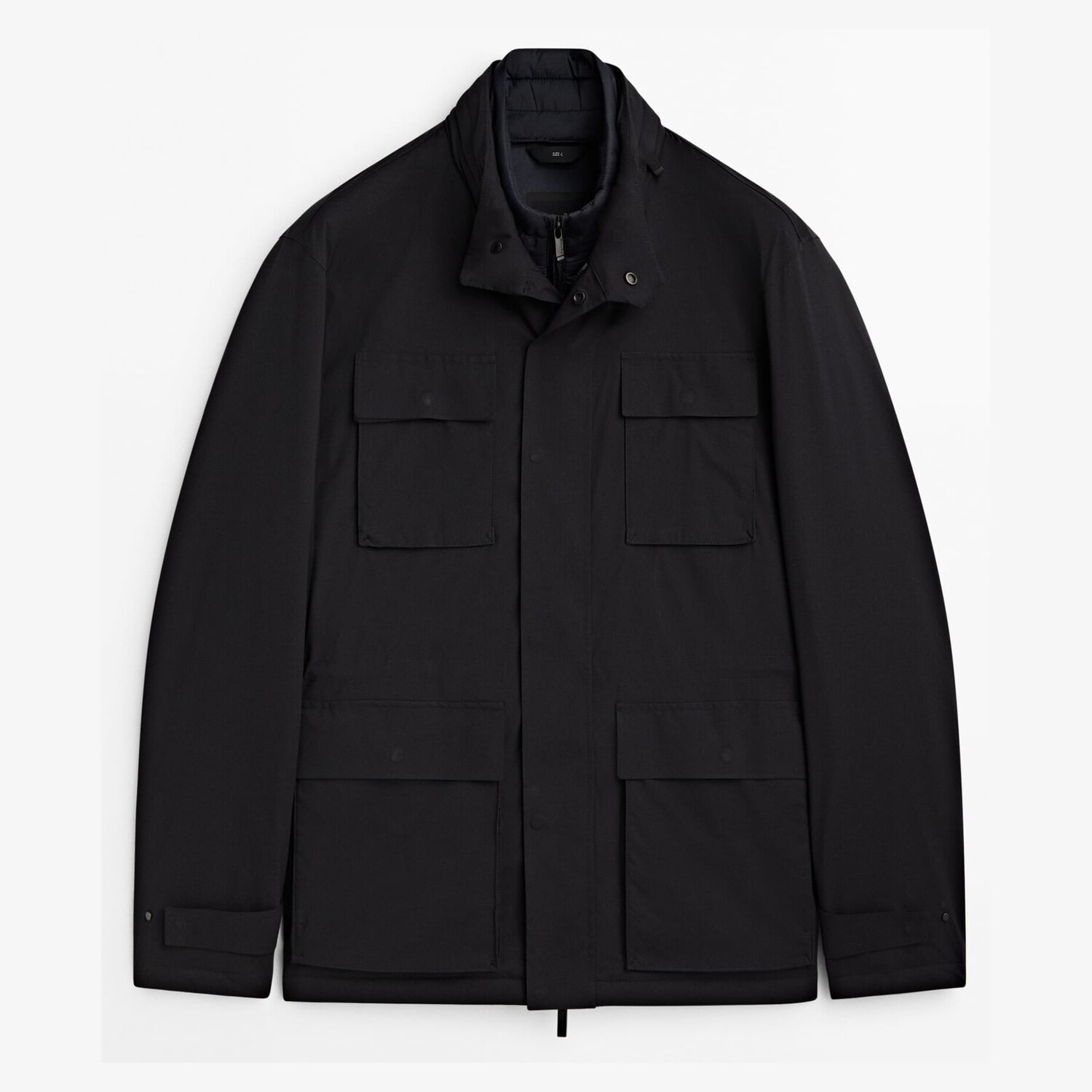 

Куртка Massimo Dutti With Pockets And Down And Feathers Filling, темно-синий