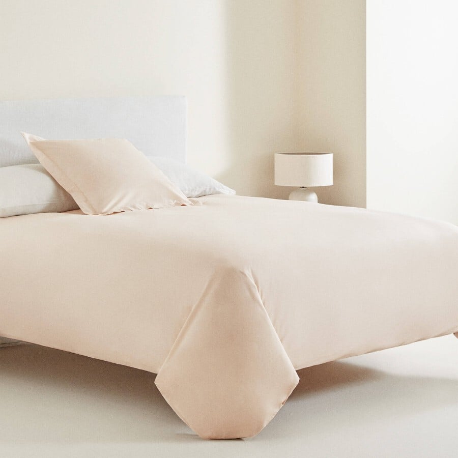 

Простыня натяжная Zara Home Percale cotton (180 threads), персиковый