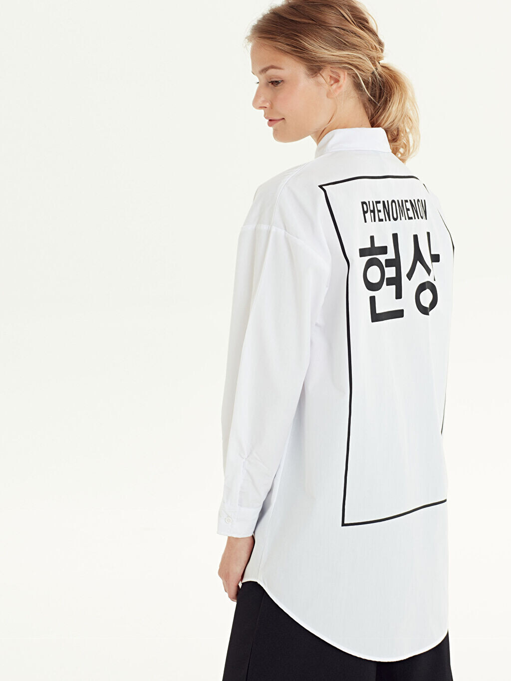 

Женская туника из поплина оверсайз LCW Modest