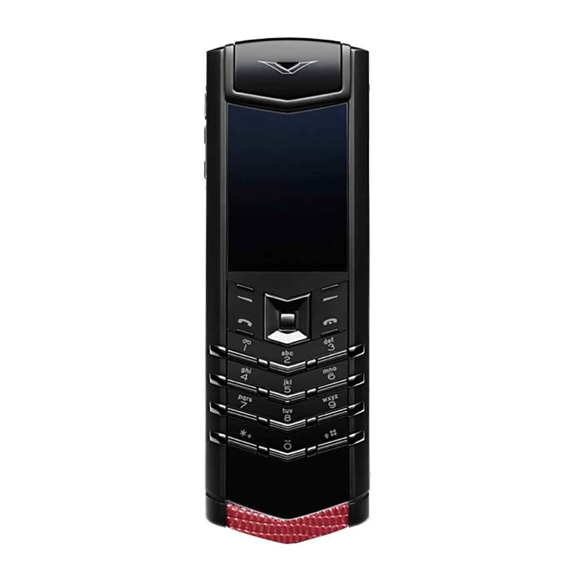 

Мобильный телефон Vertu Signature V Pure Black Lizard Red, черный/красный