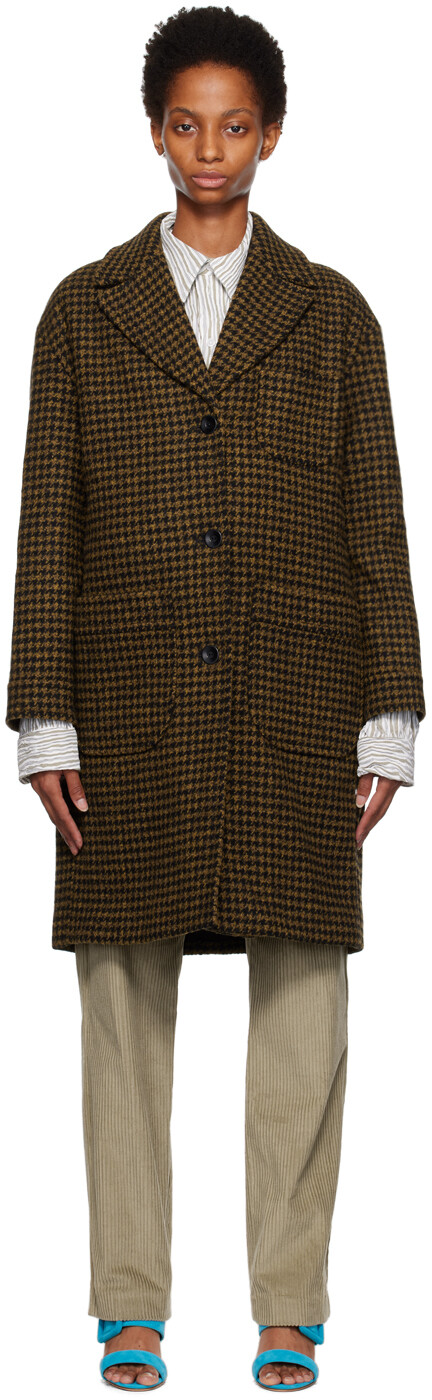 

Коричнево-черное пальто Nina A.P.C.