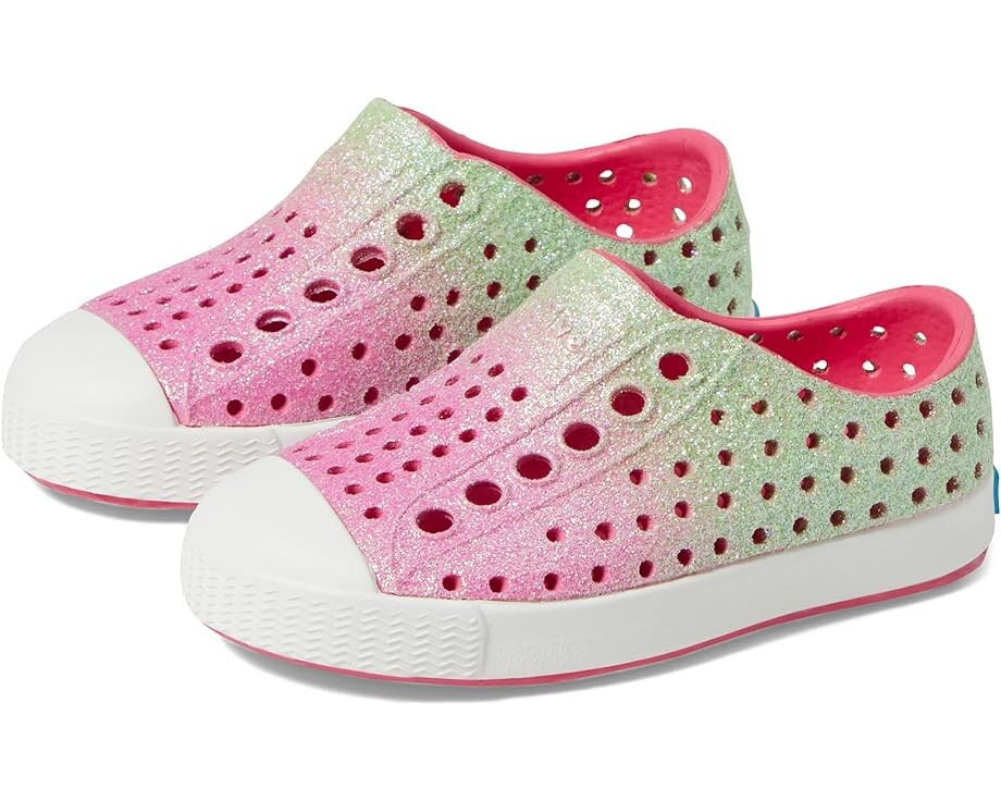 

Кроссовки Native Shoes Jefferson Bling, цвет Celery Dazzle Bling/Shell White