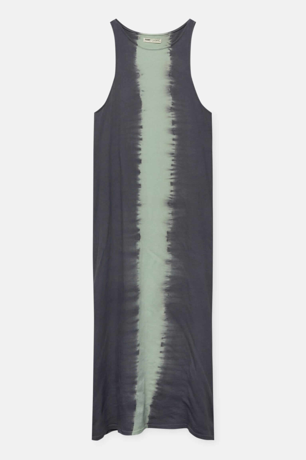 

Платье Pull&Bear Mid-Lenght Tie-Dye, серый/болотный
