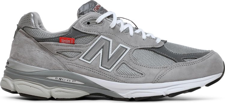 Кроссовки New Balance 990v3 Made In USA, серый/красный - фото