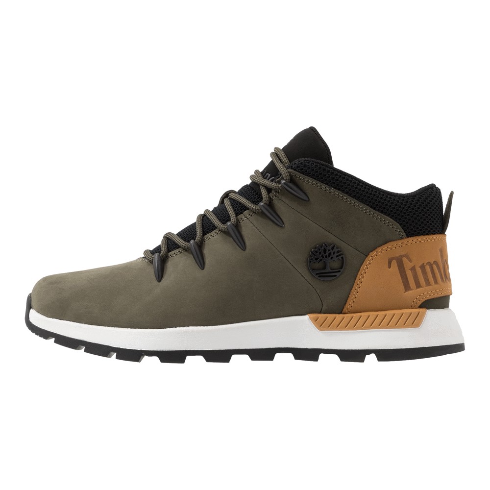 Кроссовки Timberland Sprint Trekker Mid, dark green/wheat - фото