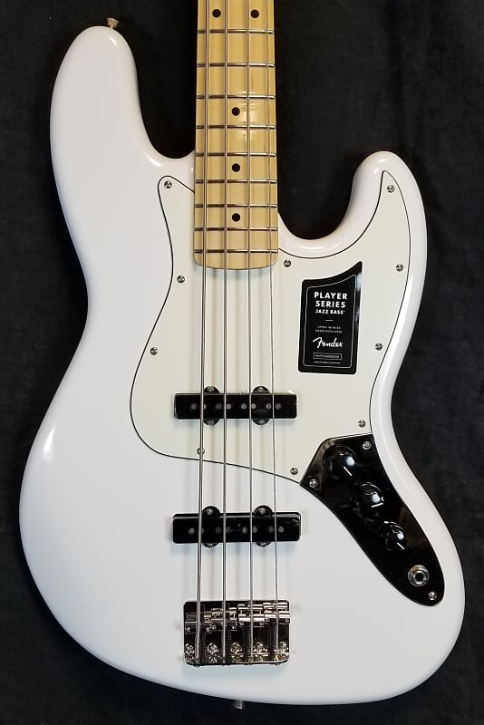 

Fender Player Jazz Electric Bass Guitar, кленовый гриф, полярно-белый 0149902515