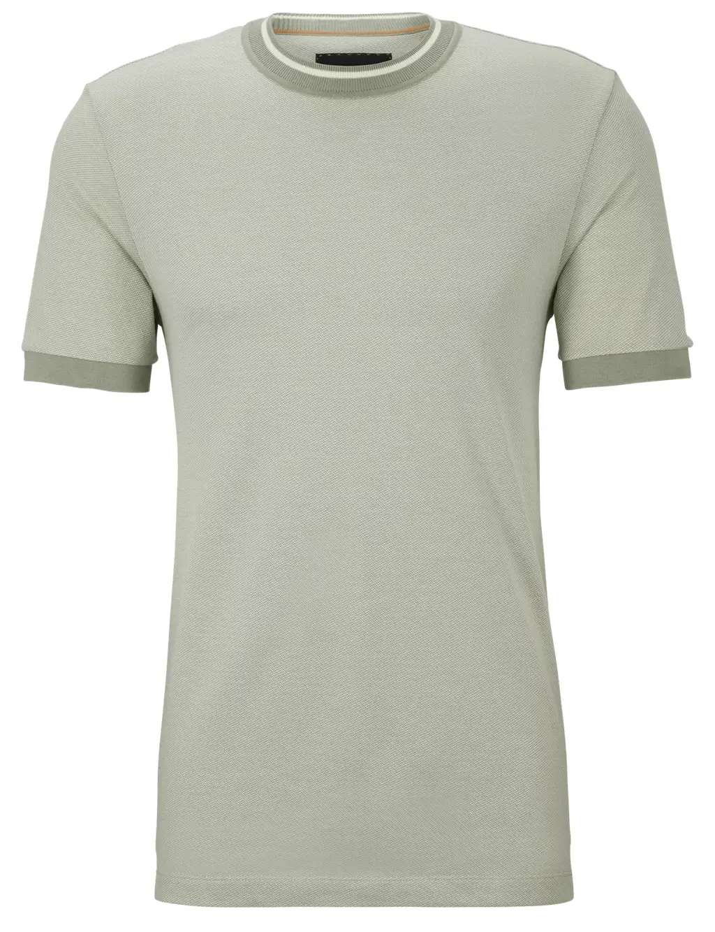 

Футболка Boss Micro-pattern T-shirt In Cotton And Silk, светло-зеленый