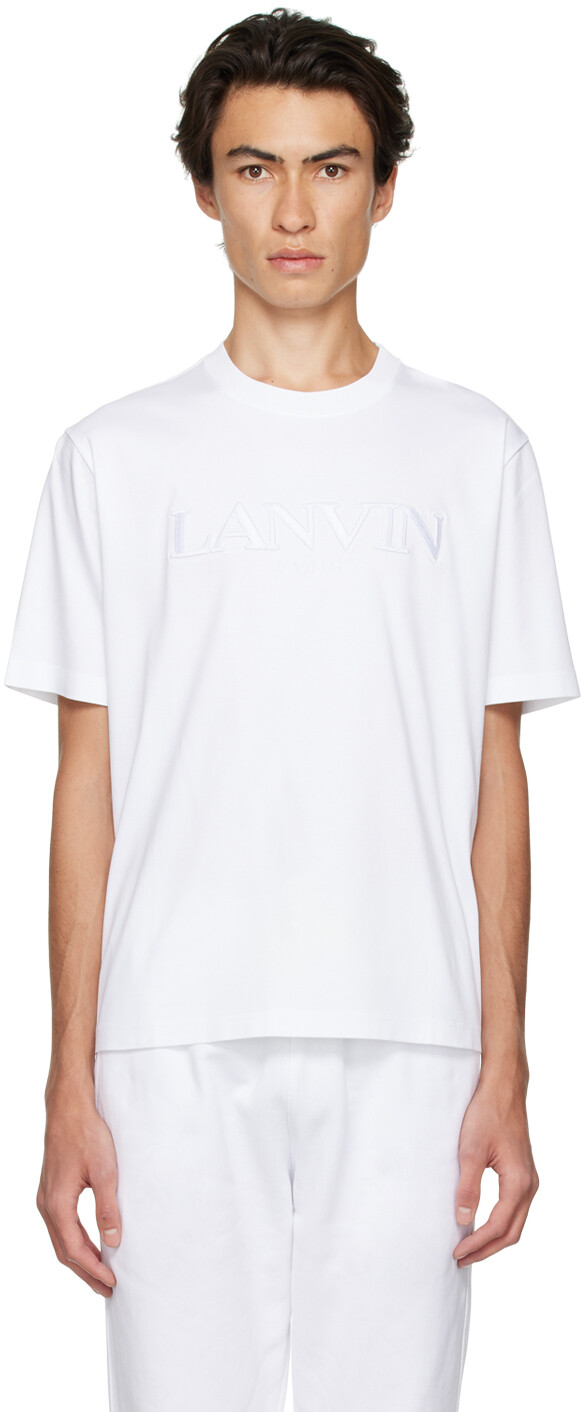 

Белая футболка с вышивкой Lanvin