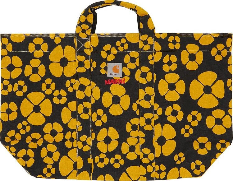 

Сумка Marni x Carhartt WIP Womens Tote Bag Black/Sun, черный
