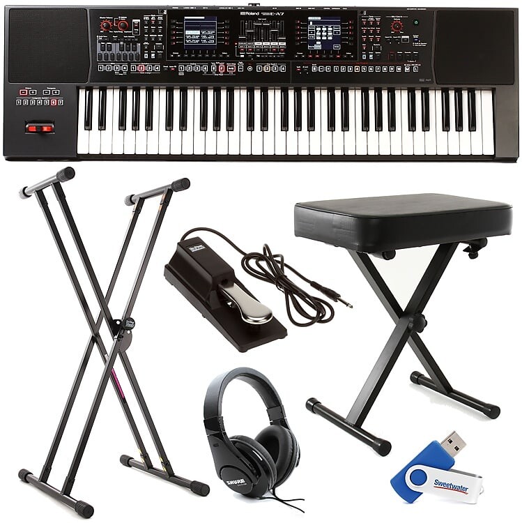

Roland E-A7 61-клавишный аранжировщик Клавиатура Essential Keyboard Bundle E-A7 61-key Essential Keyboard Bundle