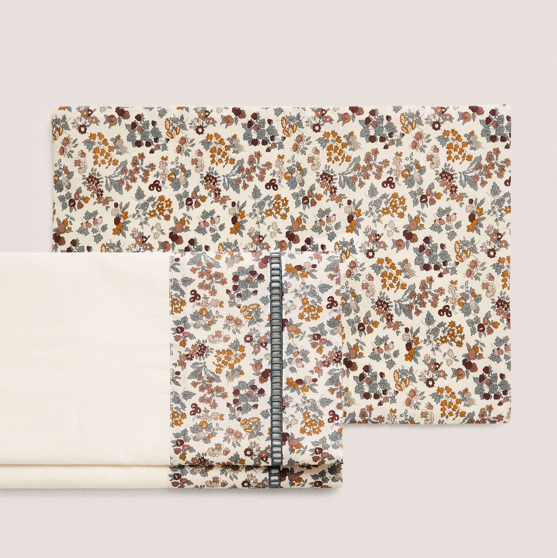 Комплект постельного белья для детской мини-кроватки Zara Home Floral Print Fabric, 2 предмета