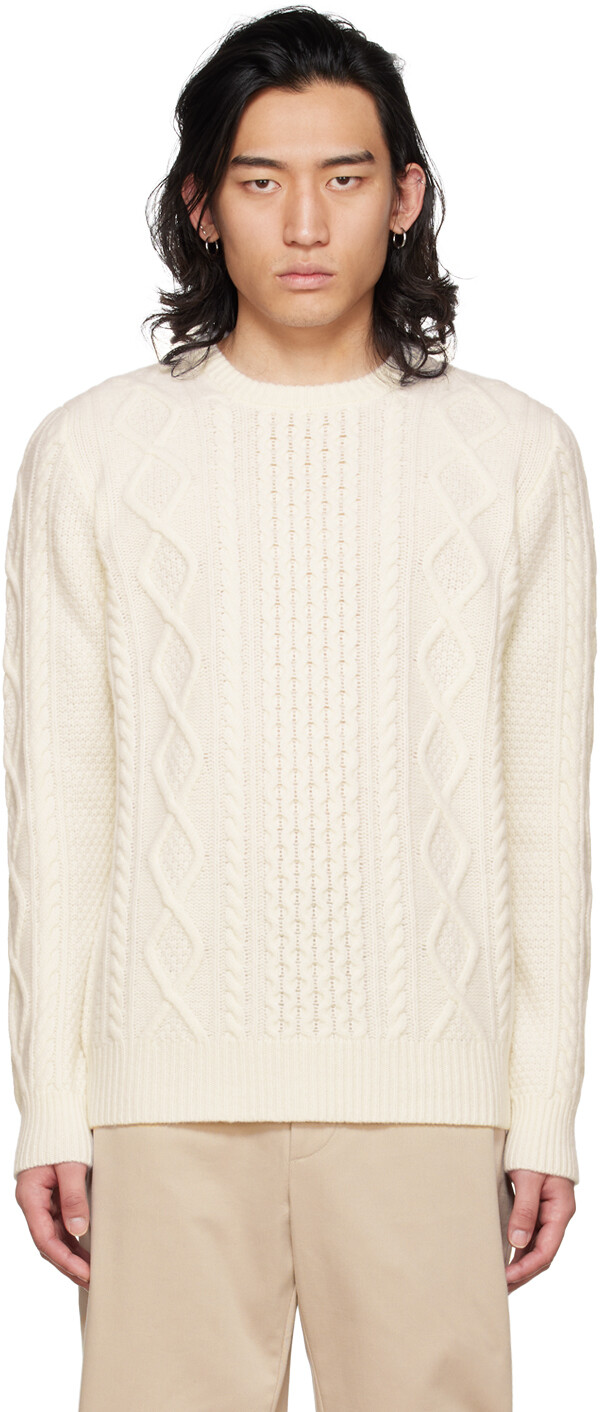 

Свитер с круглым вырезом Off-White Ghiaia Cashmere, Белый