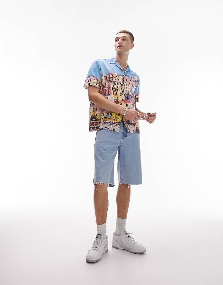 

Рубашка Topman Printed Short Seeve, мультиколор