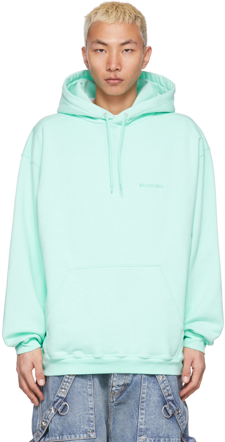 

Зеленый худи с логотипом Balenciaga