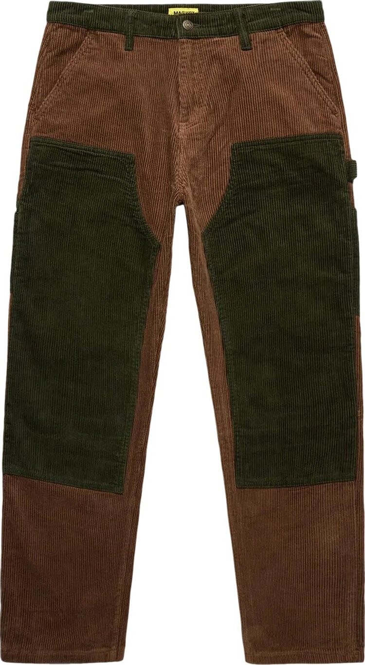 

Брюки Market Color Block Corduroy Carpenter Pant 'Brown/Green', разноцветный