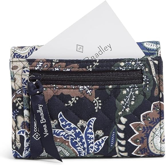 

Женский хлопковый компактный кошелек Vera Bradley Riley с RFID-защитой, камуфляж