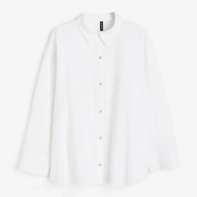 

Рубашка H&M+ Linen-blend, белый