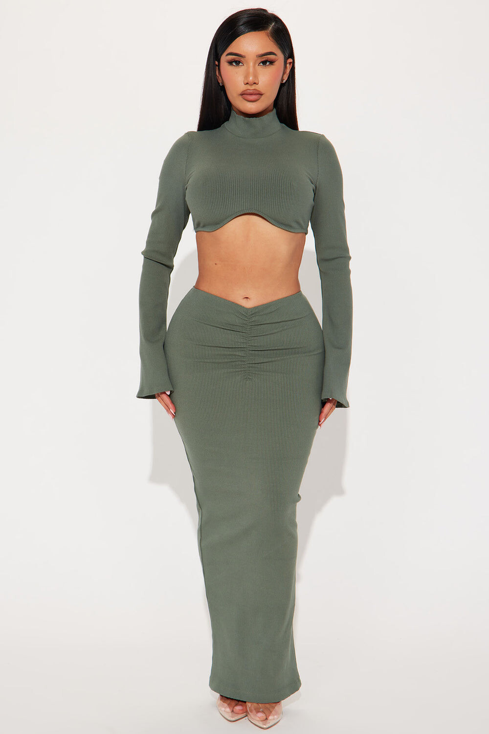 

Юбка Fashion Nova ZDST1829, оливковый