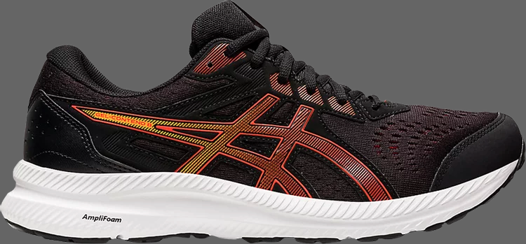 Кроссовки gel contend 8 4e wide 'black cherry tomato' Asics, черный - фото