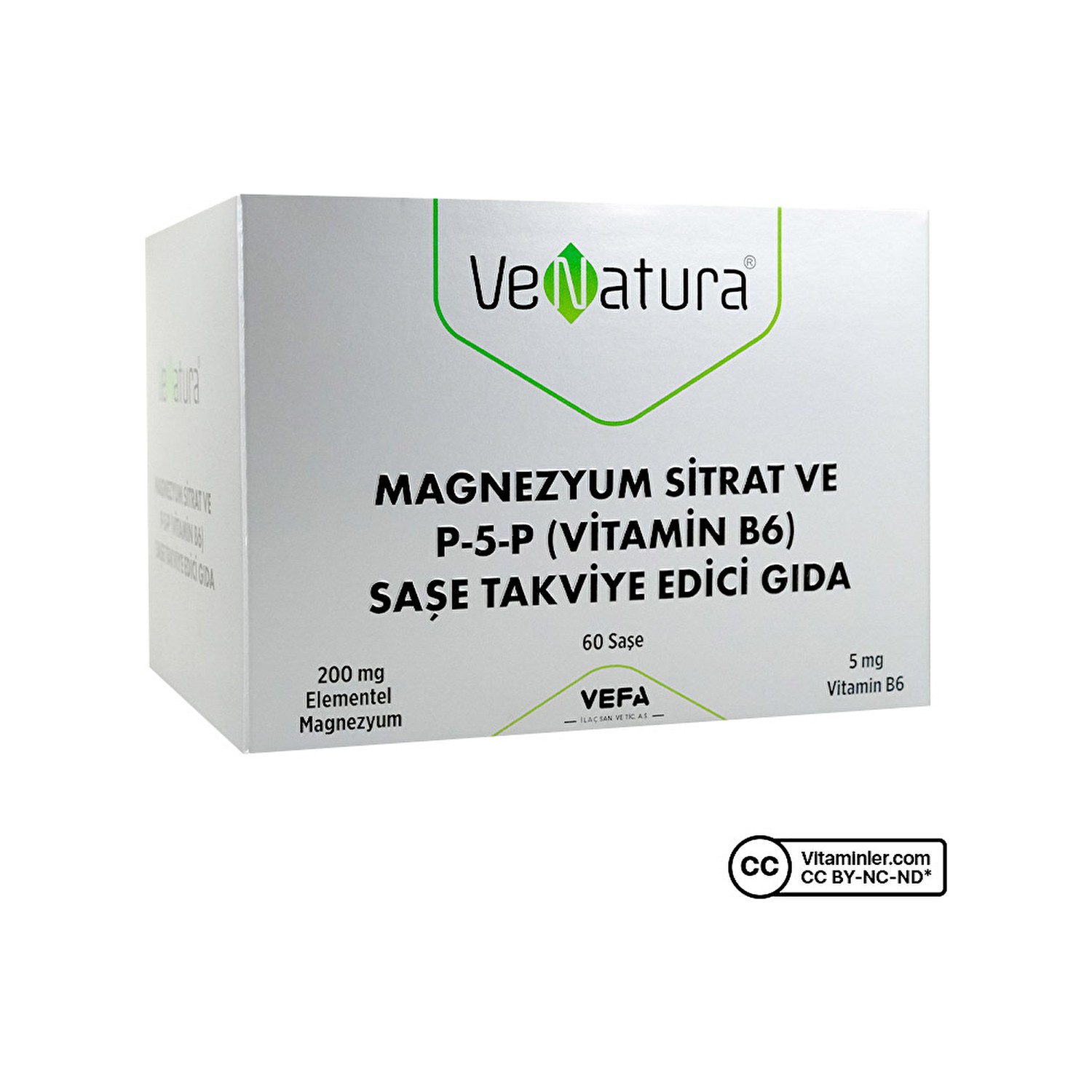 Цитрат Магния и Витамин B6 Venatura, 60 пакетиков сироп venatura мелатонин и витамин b6 150 мл