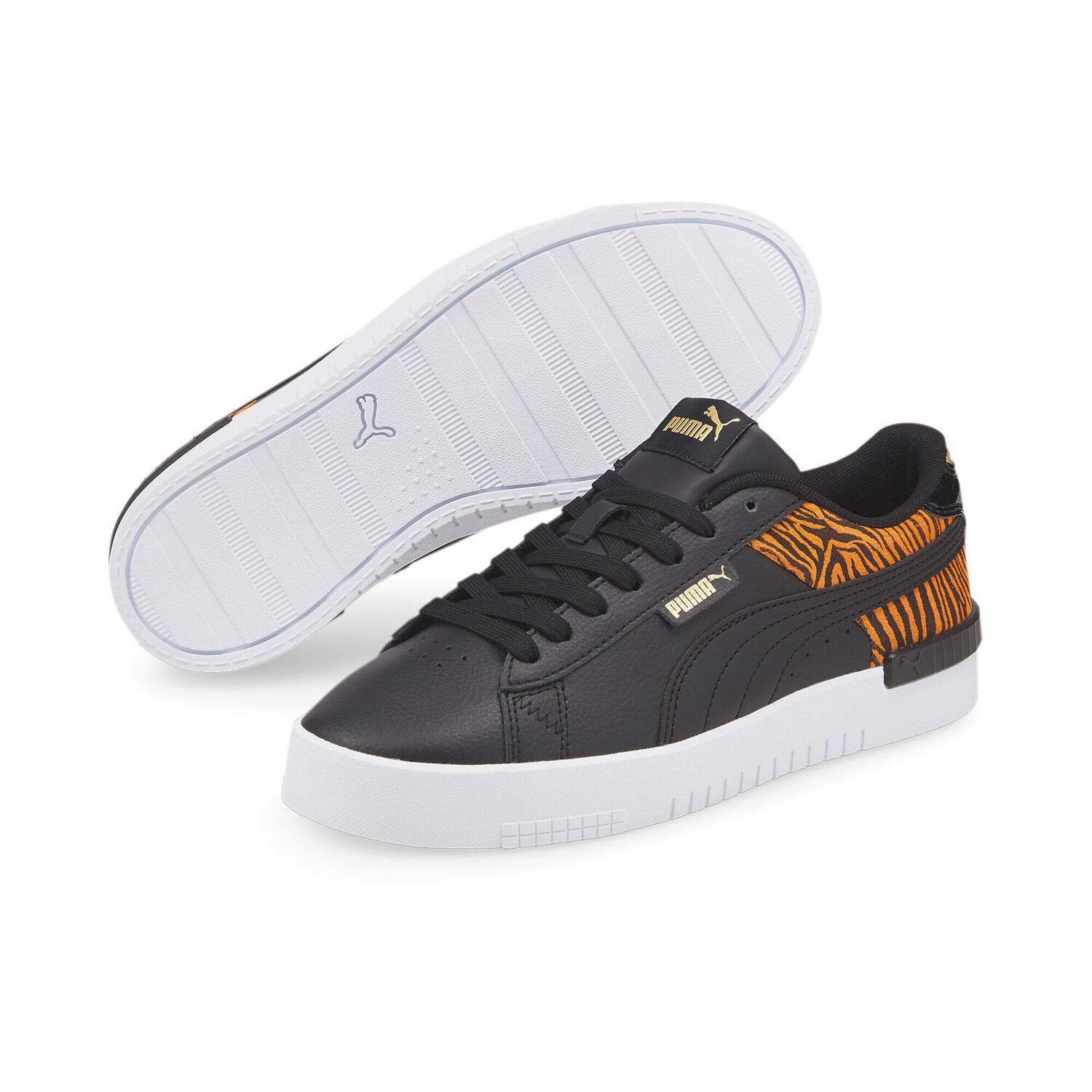 

Женские кроссовки Jada Tiger PUMA, черный/оранжевый/золотой