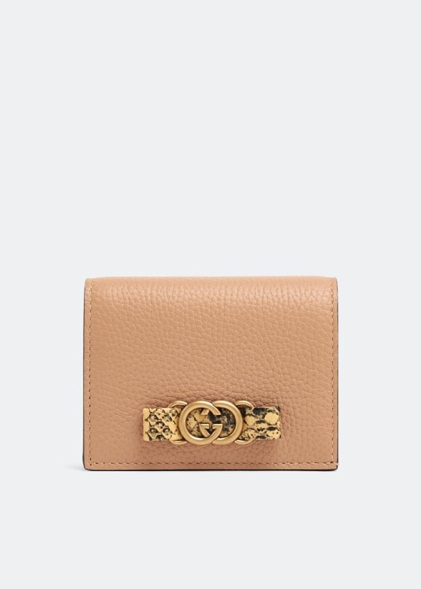 

Кошелек GUCCI Python bow wallet, бежевый